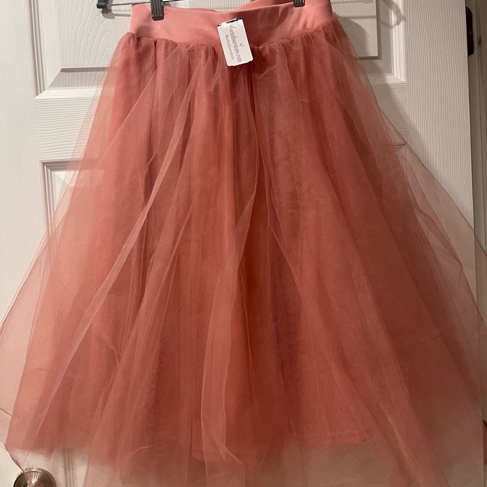 Windsor Dusty Rose Tulle A-Line Skirt